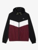 Lacoste Sweatvest bordeaux/zwart/wit