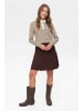 NÜMPH Spódnica "Nulillypilly" w kolorze ciemnobrązowym