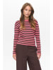 NÜMPH Pullover "Nustripy" in Pink/ Schwarz
