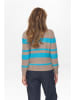 NÜMPH Pullover "Nuriette" in Hellbraun/ Blau