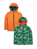 Frugi Dwustronna kurtka pikowana "Toasty" w kolorze pomarańczowo-zielonym