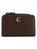 COCCINELLE Leren portemonnee bruin - (B)13 x (H)9 cm