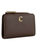 COCCINELLE Leren portemonnee bruin - (B)13 x (H)9 cm