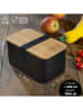 Moritz & Moritz Lunchbox "Bento" zwart/lichtbruin - 1,36 l
