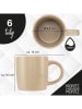 Moritz & Moritz 6er-Set: Tassen "Nordic" in Taupe - 300 ml