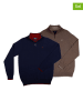 The Time of Bocha 2er-Set: Pullover in Hellbraun/ Dunkelblau