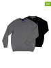 The Time of Bocha 2er-Set: Pullover in Schwarz/ Grau
