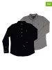 The Time of Bocha 2er-Set: Poloshirts in Schwarz/ Grau