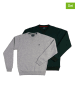 The Time of Bocha 2er-Set: Sweatshirts in Grau/ Schwarz