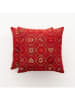 GAMUSI 2-delige set: kussenhoezen "Ballcrypt" rood/goudkleurig