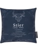 Magma Heimtex Kissen "Stier" in Dunkelblau - (L)25 x (B)25 cm