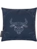 Magma Heimtex Kissen "Stier" in Dunkelblau - (L)25 x (B)25 cm