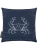 Magma Heimtex Kissen "Krebs" in Dunkelblau - (L)25 x (B)25 cm