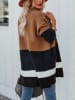 Milan Kiss Cardigan in Hellbraun/ Dunkelblau