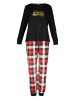 LASCANA Pyjama in Schwarz/ Rot