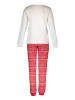 LASCANA Pyjama in Weiß/ Rot