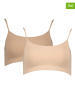 LASCANA 2er-Set: Bustiers in Hellbraun/ Beige