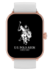 U.S. Polo Assn. Smartwatch in Weiß/ Roségold