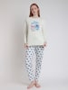 Disney Pyjama "Disney" in Creme/ Blau