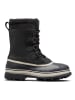 Sorel Leder-Winterboots "Caribou" in Schwarz