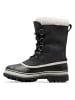 Sorel Leder-Winterboots "Caribou" in Schwarz