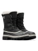 Sorel Leder-Winterboots "Caribou" in Schwarz