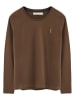 Polo Club Longsleeve in Hellbraun