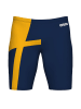 Arena Lange zwembroek donkerblauw/geel