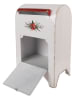 Clayre & Eef Brievenbus wit/rood - (B)20 x (H)30 cm