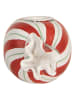 Clayre & Eef Kaarshouder wit/rood - (B)14 x (H)6 cm