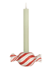 Clayre & Eef Kaarshouder wit/rood - (B)14 x (H)6 cm