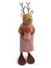 Gry & Sif Decofiguur "Girly Deer" lichtbruin - (B)12 x (H)56 x (D)12 cm