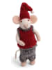 Gry & Sif Dekofigur ''Mouse'' in Grau/ Rot - (B)4 x (H)14 x (T)3 cm