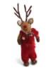 Gry & Sif Figurka dekoracyjna "Rudolf" w kolorze czerwono-jasnobrązowym - 4 x 14 x 3 cm