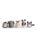 Gry & Sif 5-delige set: decofiguren "Zoo Animals" grijs/beige - (B)20 x (H)15 x (D)8 cm