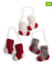 Gry & Sif 3-delige set: decohangers "Socks" wit/rood/grijs - (L)5 x (B)4 cm