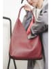 Christian Laurier Leren schoudertas "Celia" bordeaux - (B)32 x (H)20 x (D)10 cm