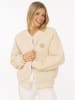 Zwillingsherz Fleecejacke "Good Vibes" in Beige