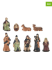 WellHome 9-częściowy zestaw figurek do szopki w różnych kolorach