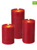 WellHome 3er-Set: LED-Kerzen in Rot 