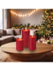 WellHome Świece LED (3 szt.) w kolorze czerwonym