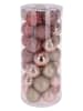 WellHome Kerstballen lichtroze - 35 stuks - Ø 6 cm