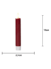 STAR Trading 2er-Set: LED-Kerzen "Flamme" in Rot - (H)15 cm