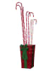 STAR Trading LED-Dekoration "Candy Cane" in Grün/ Rot - (H)150 cm