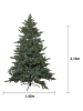 STAR Trading Weihnachtsbaum "Greyland" in Grau - (H)210 x Ø 142 cm