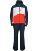 Peak Mountain 2-delige ski-/snowboardoutfit "Cerome" donkerblauw/oranje/wit