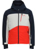 Peak Mountain 2-delige ski-/snowboardoutfit "Cerome" donkerblauw/oranje/wit
