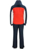 Peak Mountain 2-delige ski-/snowboardoutfit "Cerome" donkerblauw/oranje/wit