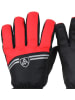 Peak Mountain Ski-/ Snowboardfingerhandschuhe "Mamilla" in Schwarz/ Rot
