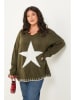 Curvy Lady Pullover in Khaki